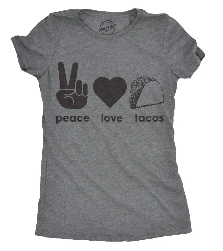 T-Shirt For Summer-Peace Love Tacos Women's T Shirt