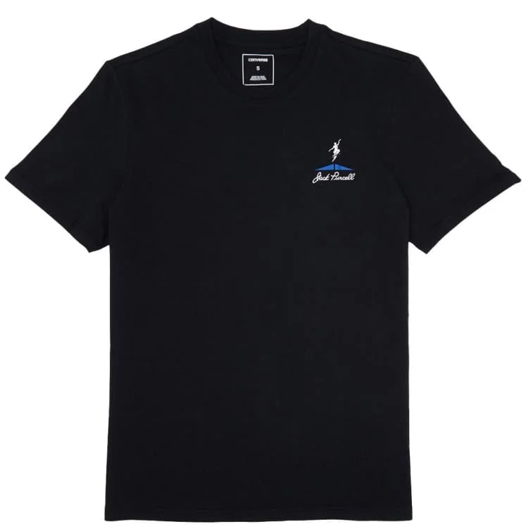 Custom T-Shirt For Business-CONVERSE JACK PURCELL POLAR TEE - BLACK