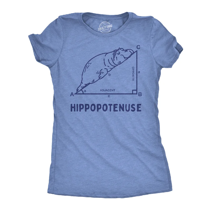 T-Shirt With Pattern Print-Hippopotenuse Women's T Shirt