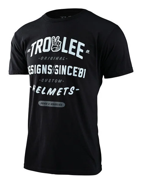 Custom T-Shirt For Professional Use-Troy Lee Designs Roll Out Short Sleeve Tee - Black Heather