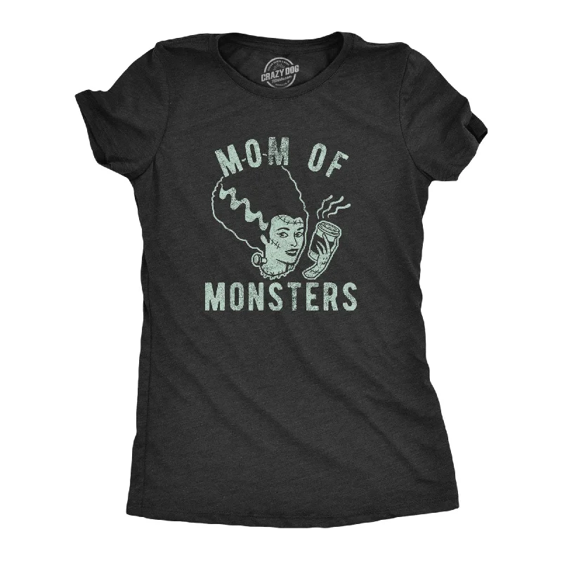 T-Shirt With Fun Graphics-Mom Of Monsters Women's T Shirt