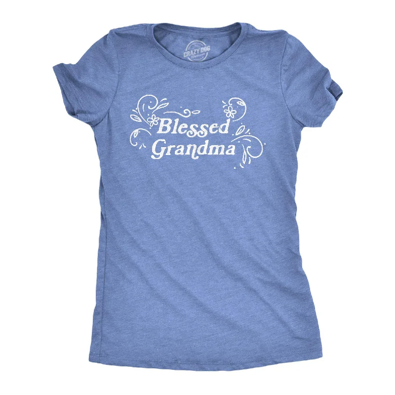 T-Shirt For Music Festivals-Blessed Grandma Women's T Shirt