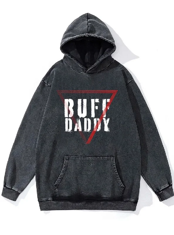 Hoodie With Customizable Fit-buff daddy Washed Gym Hoodie