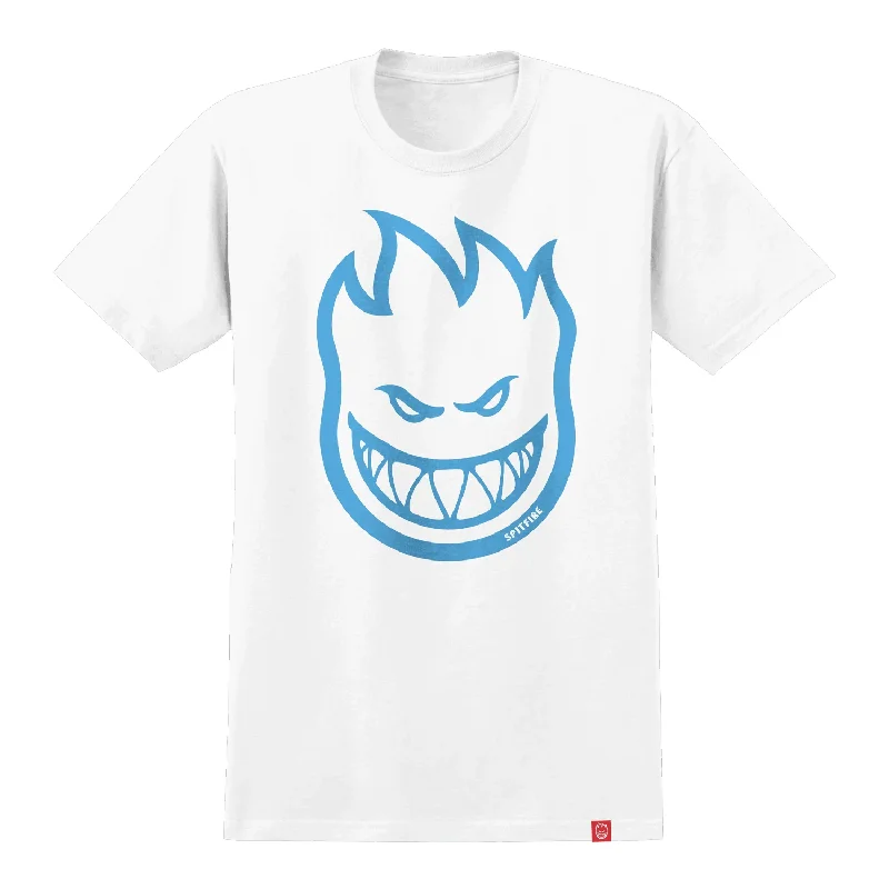 Retro T-Shirt-SPITFIRE BIGHEAD TEE - WHITE LIGHT BLUE