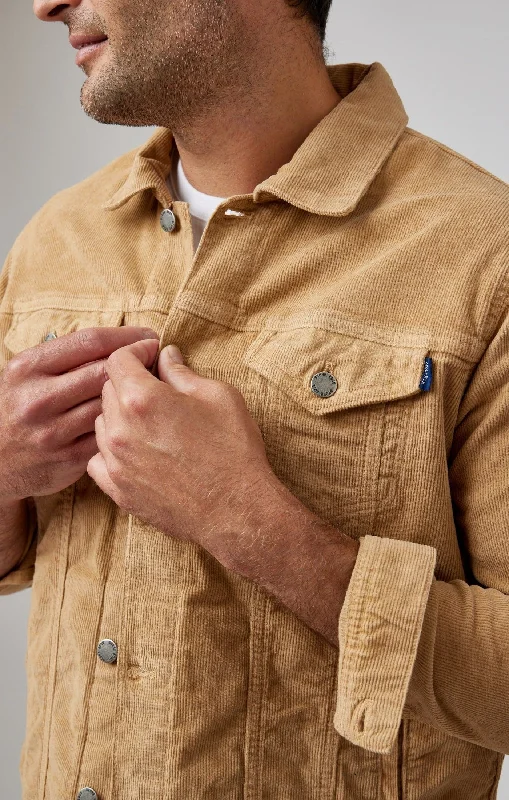 T-Shirt For Artists-VALLEY - Brown Solid Antique Washed Jacket