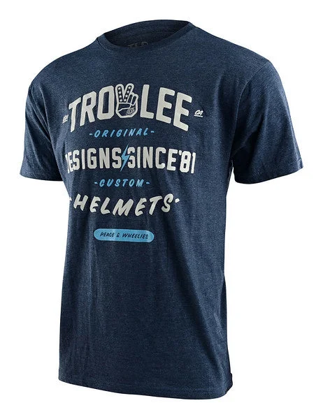 T-Shirt For Business Casual-Troy Lee Designs Roll Out Short Sleeve Tee - Navy Heather