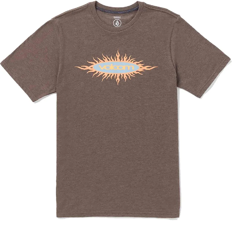 Custom T-Shirt For School Clubs-Volcom Nu Sun Short Sleeve Tee Pumice Heather