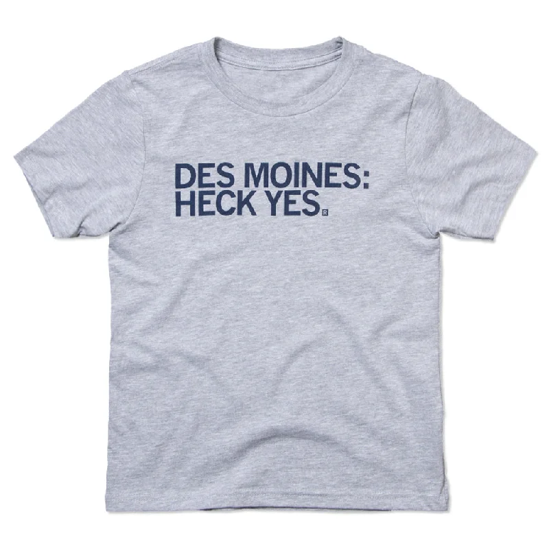 T-Shirt For Minimalist Style-Des Moines: Heck Yes Kids