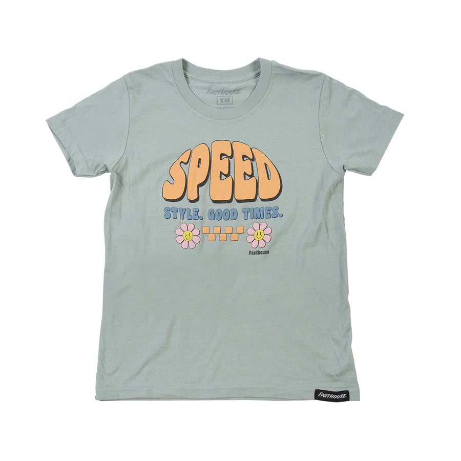 Custom T-Shirt For Events-Fasthouse Peachy Keen Tee - Youth - Heather Blue