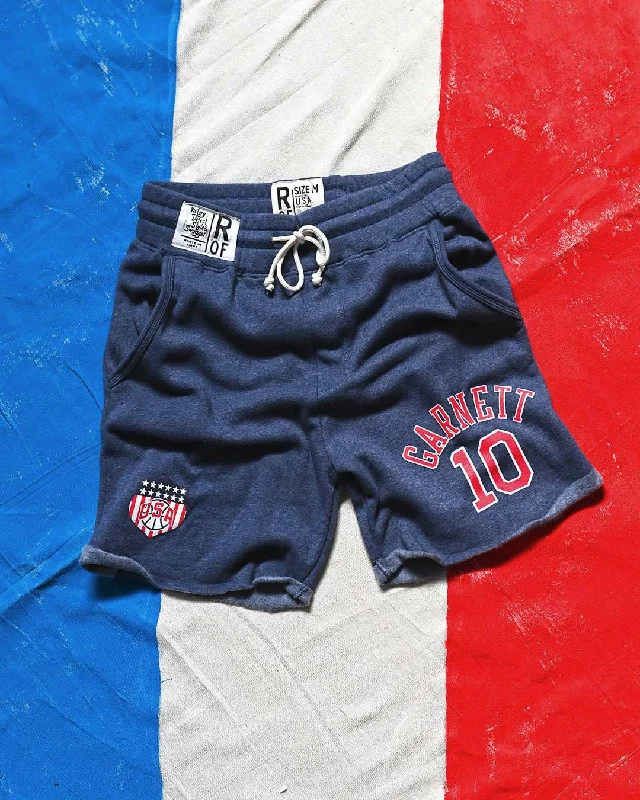 Girls Casual Shorts-Kevin Garnett Games 2000 USA Navy Shorts