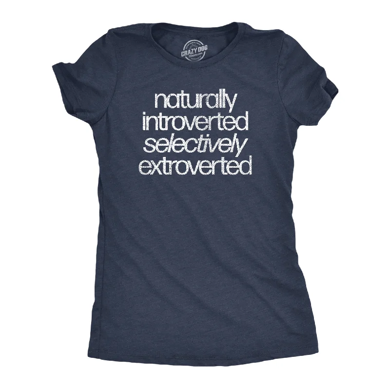 T-Shirt For Couples-Naturally Introverted Selectively Extroverted Women's T Shirt