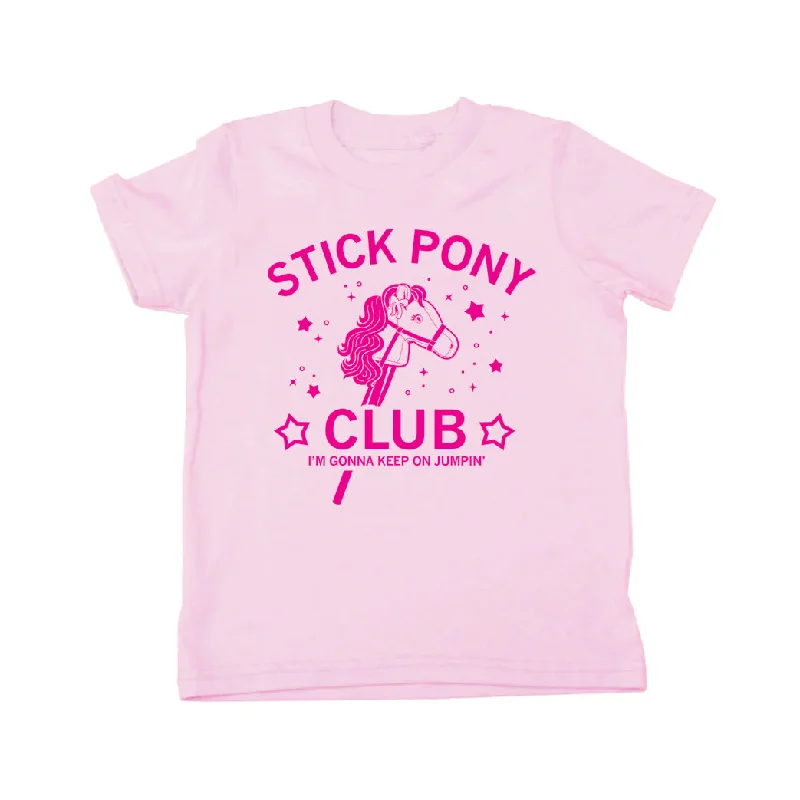 T-Shirt With Summer Theme-Pink Stick Pony Club Kids