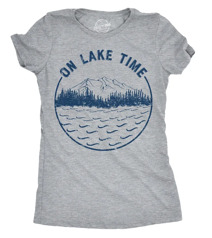 T-Shirt With Fun Graphics-On Lake Time Women's T Shirt