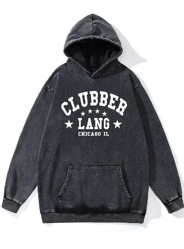 Hoodie For Business Events-CLUBBER LANG CHICAGO IL Washed Gym Hoodie