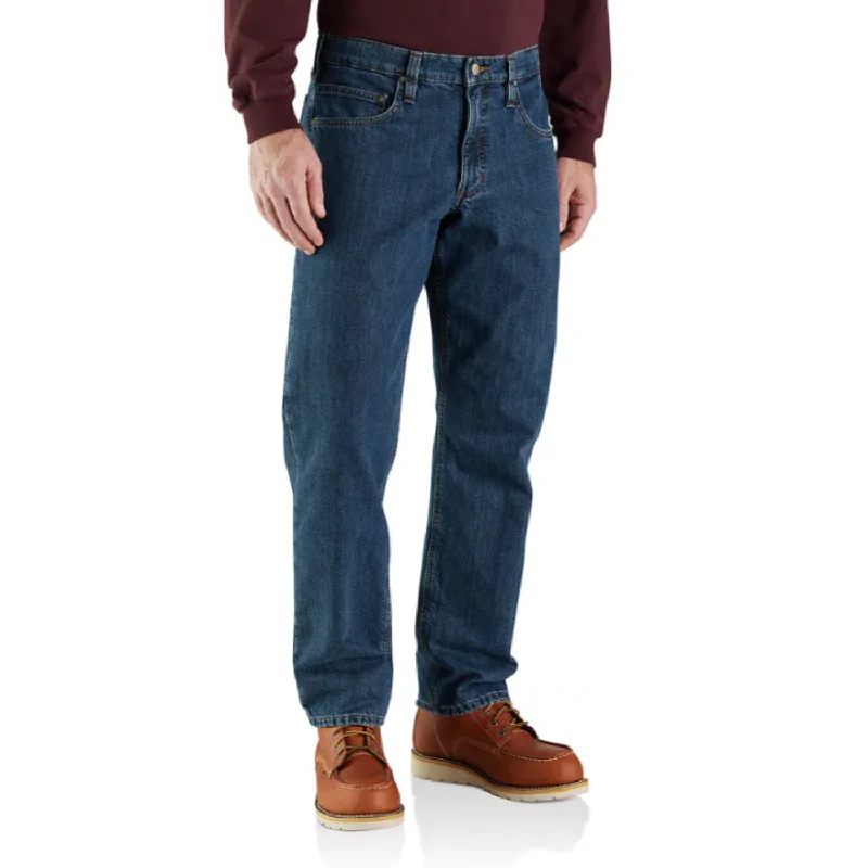 Pants For Group Activities-Carhartt Men's Relaxed Fit Flannel Lined 5-Pocket Jean