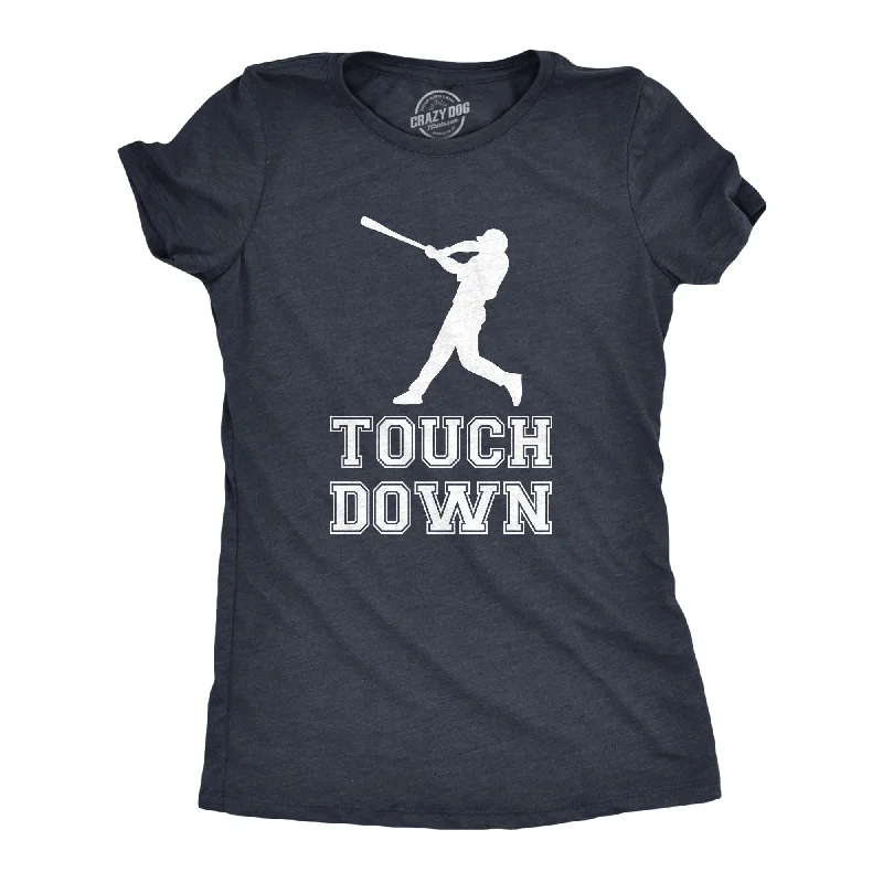 T-Shirt With Bright Colors-Touch Down Baseball Bat Women's T Shirt