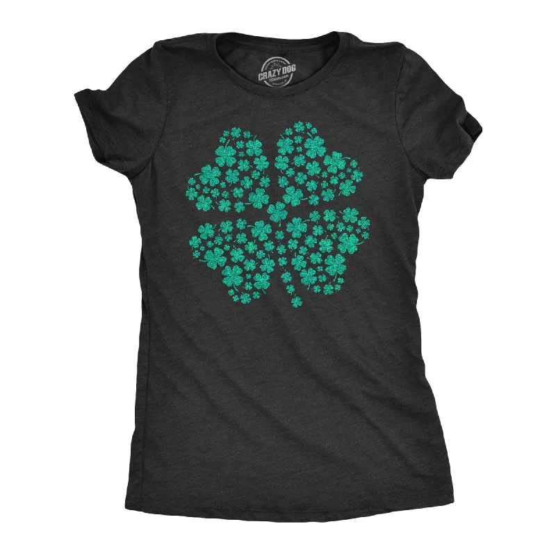 T-Shirt For Summer-Glitter Clover Women's T Shirt